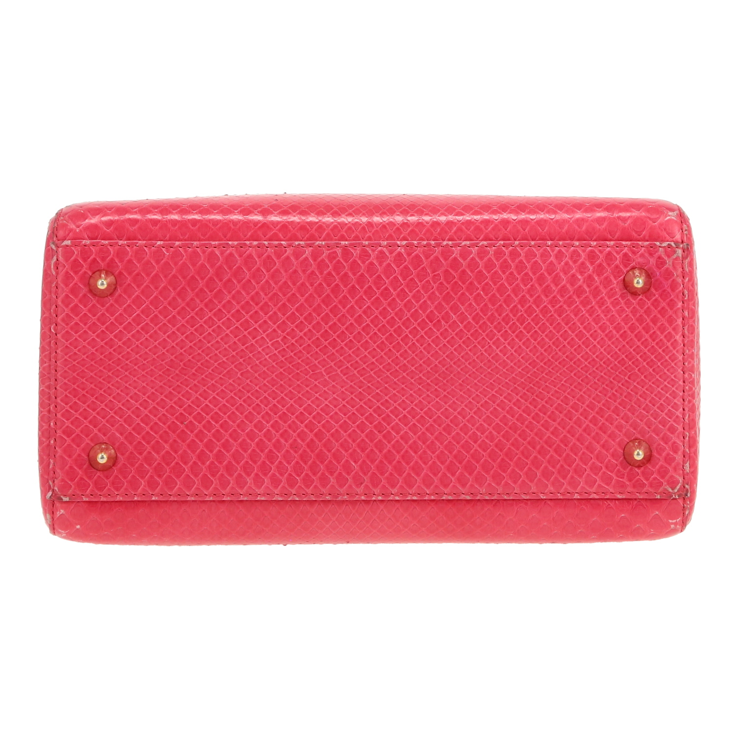 Dior  Lady Dior handbag  in pink python - Detail D1