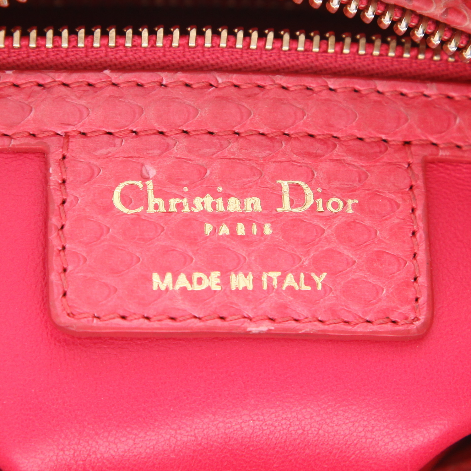 Borsa Dior  Lady Dior in pitone rosa - Detail D2