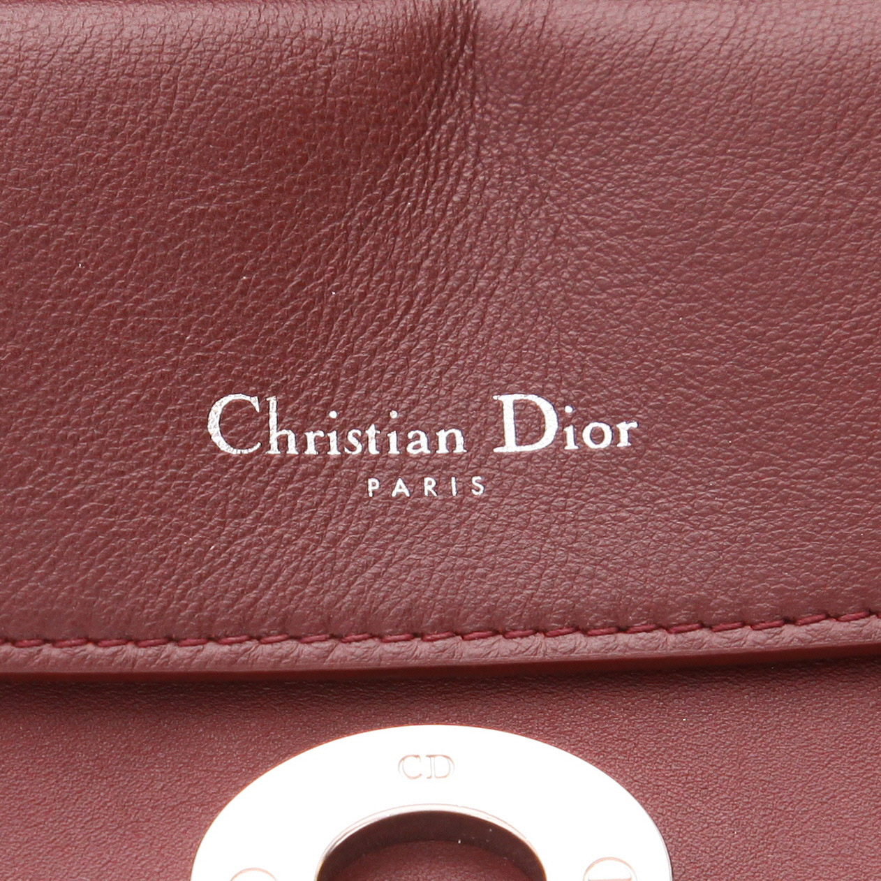 Borsa Dior  Be Dior in pelle bordeaux e rosa - Detail D2