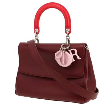 Bolso de mano Dior  Be Dior en cuero color burdeos y rosa