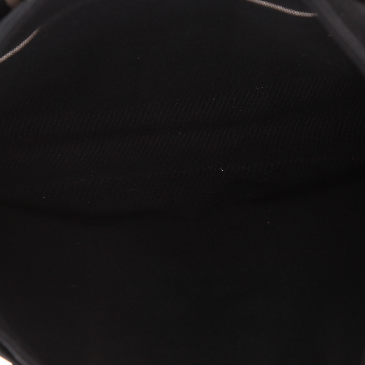 Bolso Cabás Hermès  Toto Bag - Shop Bag en lona y cuero negra marrón y beige - Detail D3