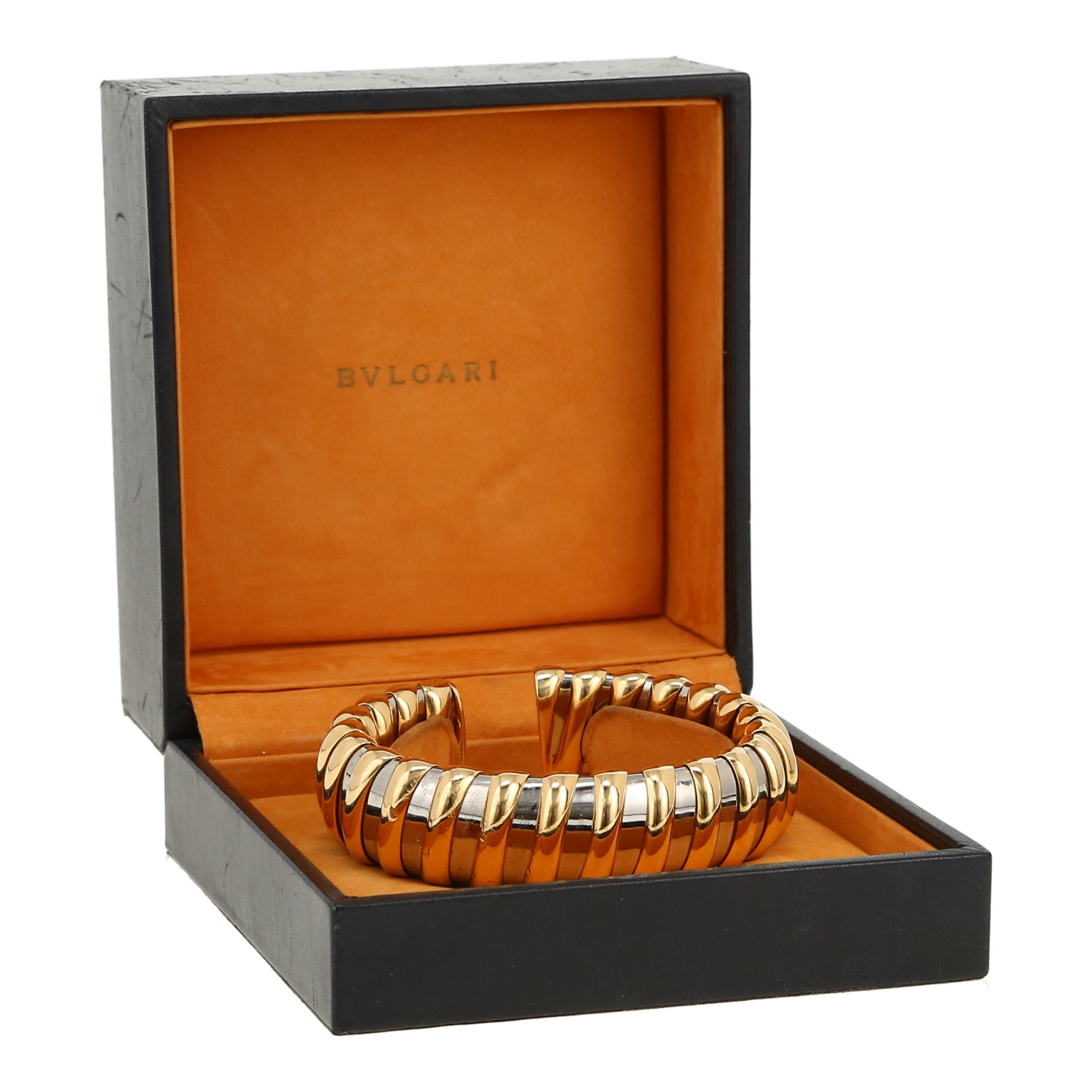 Bracciale semi-flessibile Bulgari  in oro giallo e acciaio - Detail D2