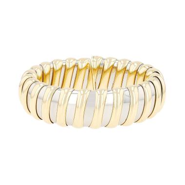 Bracelet semi-souple Bulgari  en or jaune et acier