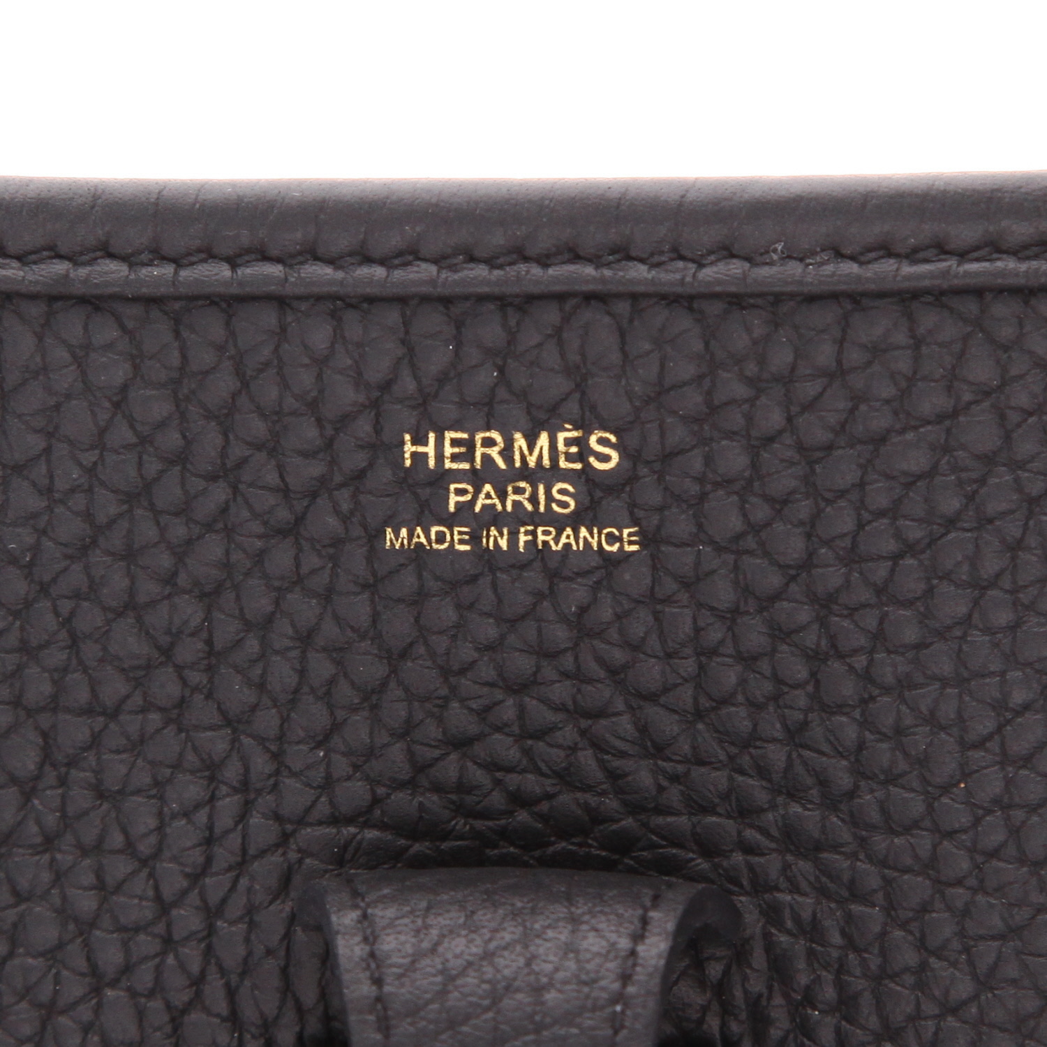 Hermès  Evelyne 29 cm shoulder bag  in black togo leather - Detail D2