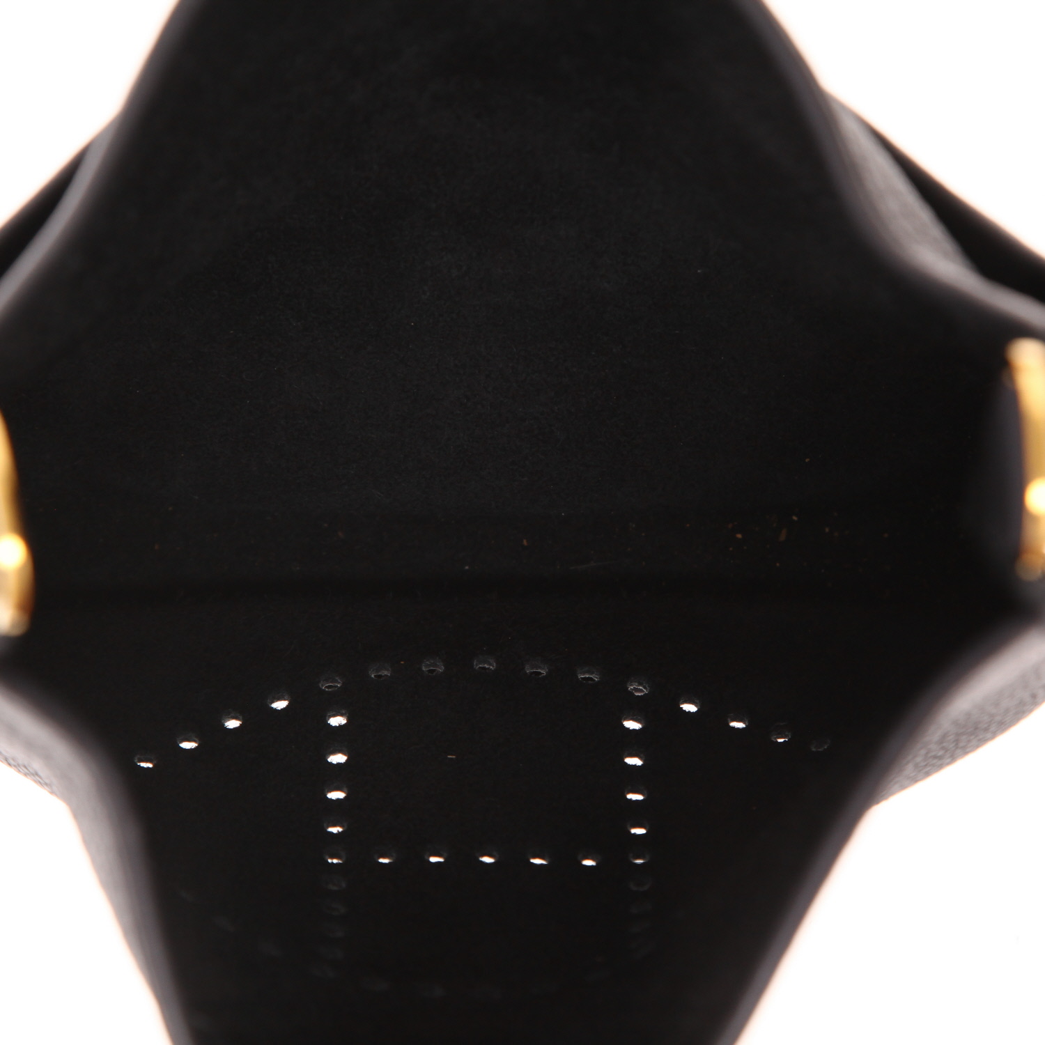 Sac bandoulière Hermès  Evelyne 29 cm en cuir togo noir - Detail D3