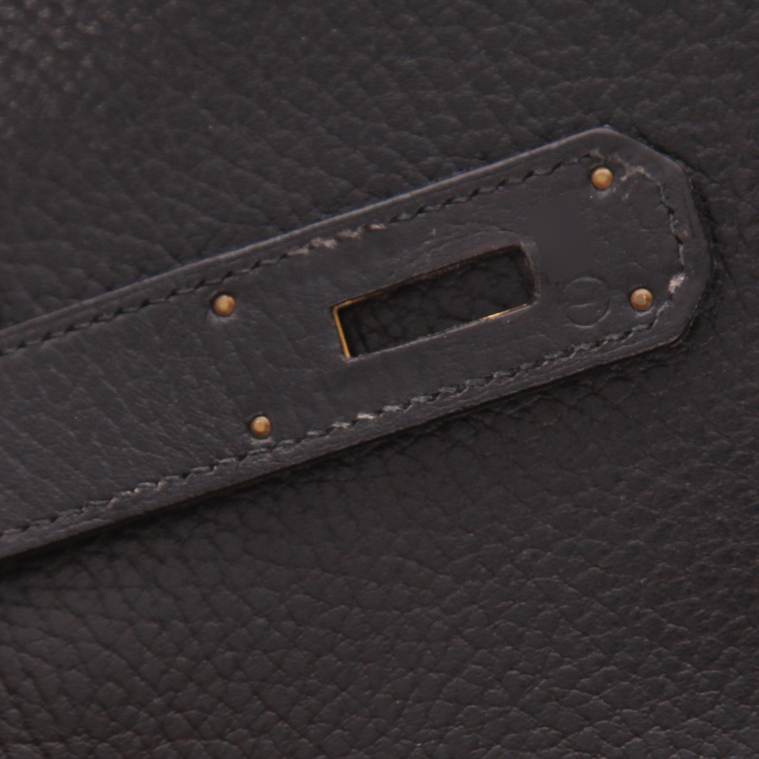 Borsa Hermès  Kelly 40 cm in vacchetta nero - Detail D4