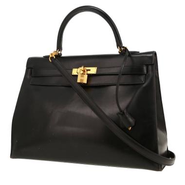 Hermès  Kelly 35 cm handbag  in black box leather