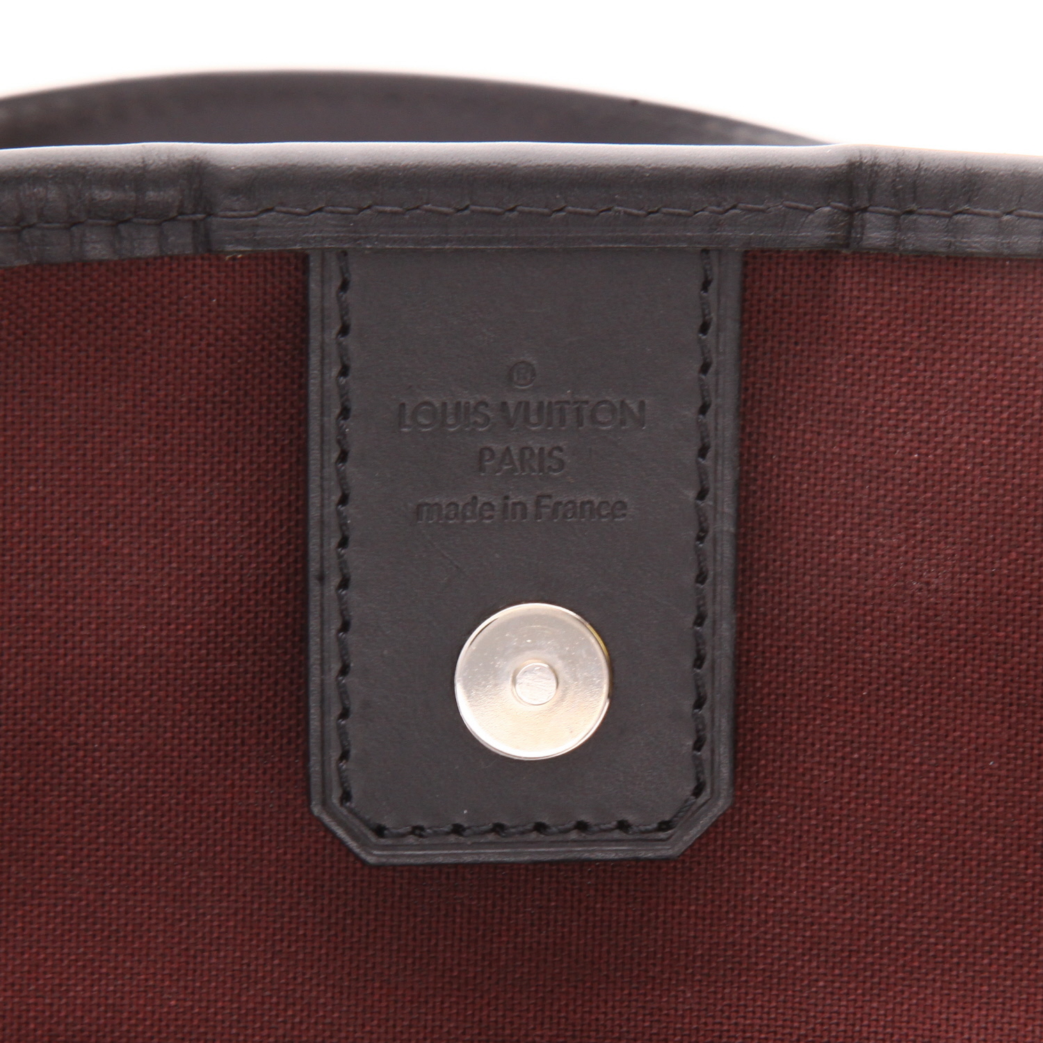 Louis Vuitton   shopping bag  in brown monogram canvas  and black leather - Detail D2