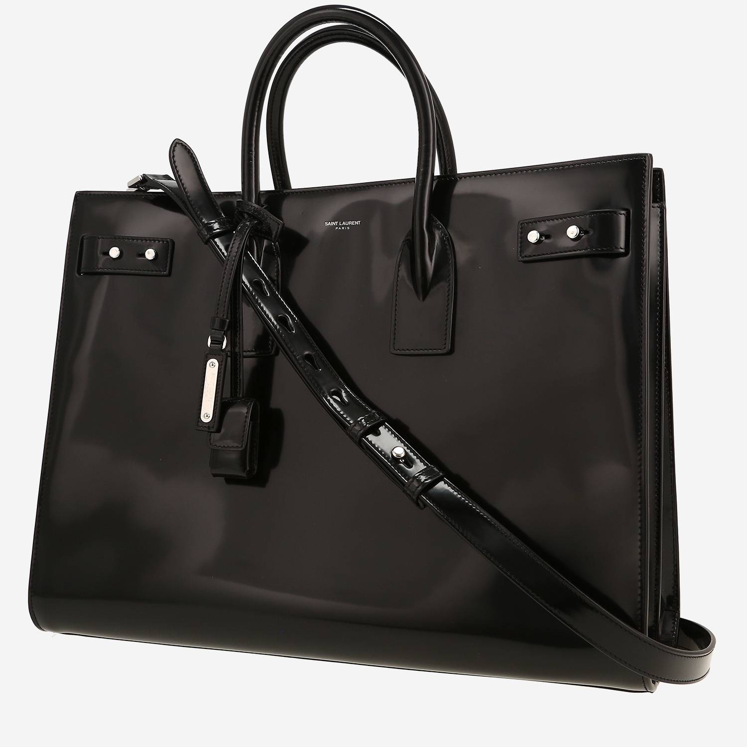 Saint Laurent  Sac de jour large model  handbag  in black patent leather