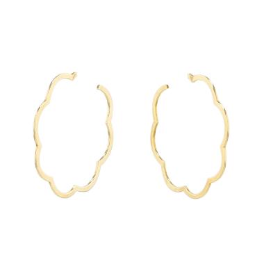 Pendientes Chanel Camelia de oro amarillo