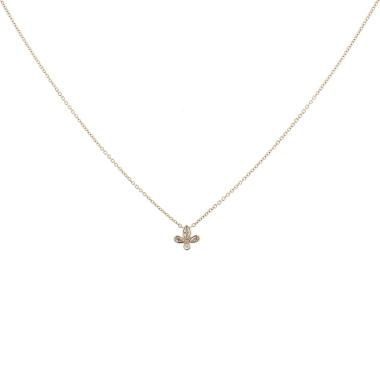 Tiffany 
Co Fleur de Lis necklace in yellow gold and diamondsand in diamonds