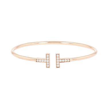 Tiffany 
Co Wire bracelet in pink gold and diamonds