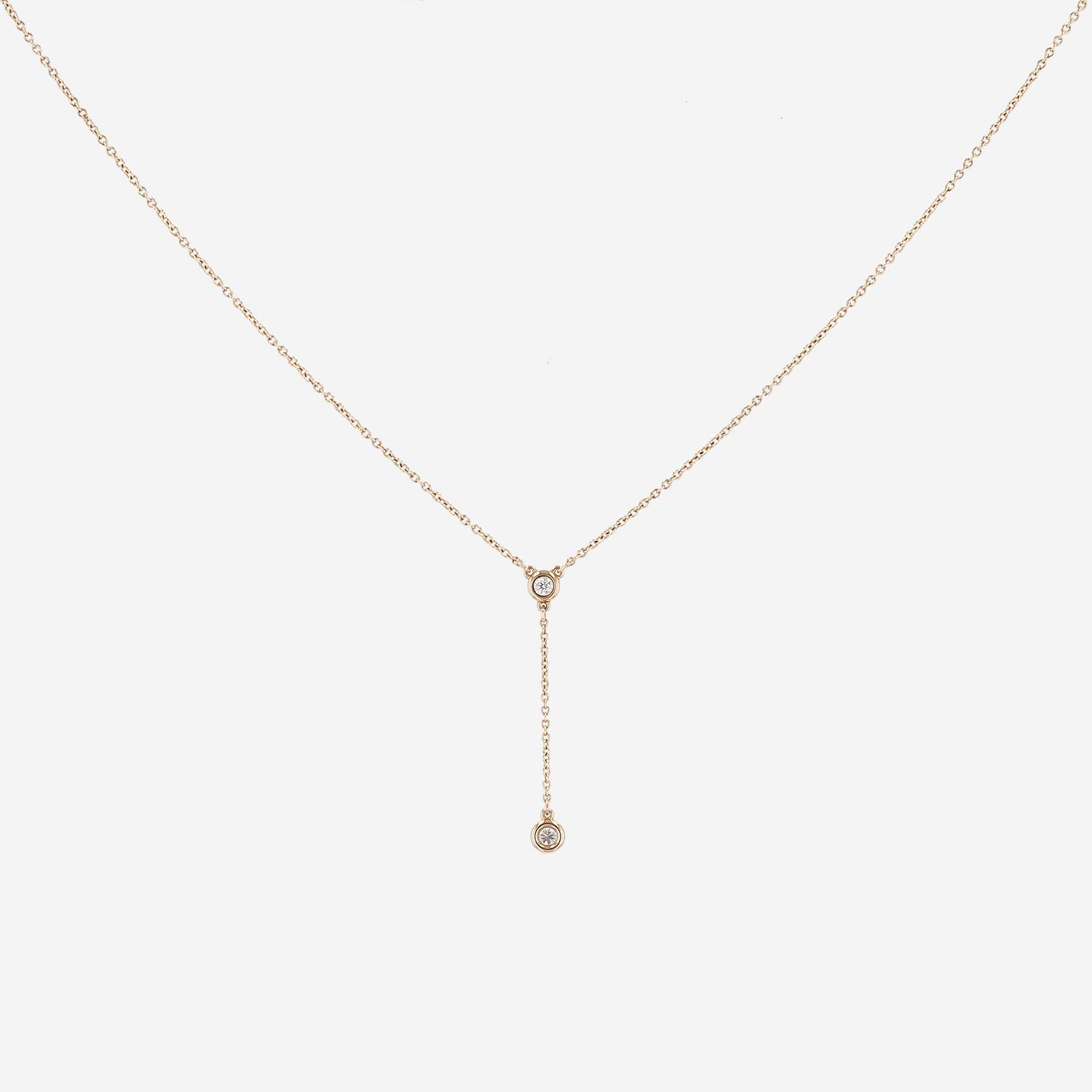 Tiffany 
Co Diamonds By The Yard necklace in pink gold and diamonds