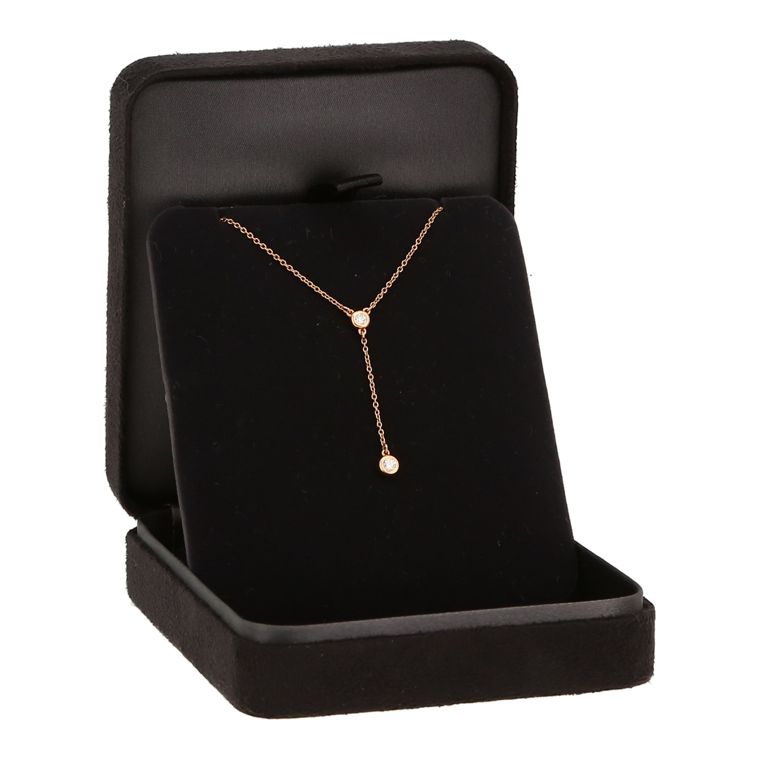 Collier Tiffany & Co Diamonds By The Yard en or rose et diamants - Detail D2