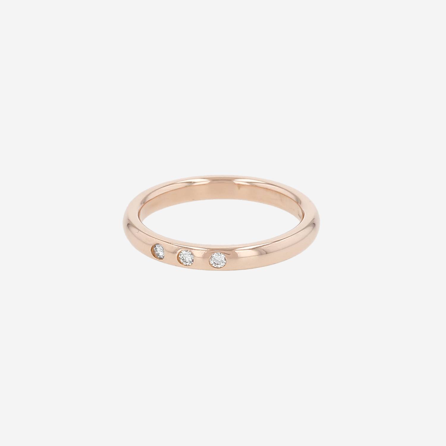 Tiffany 
Co Elsa Peretti ring in pink gold and diamonds