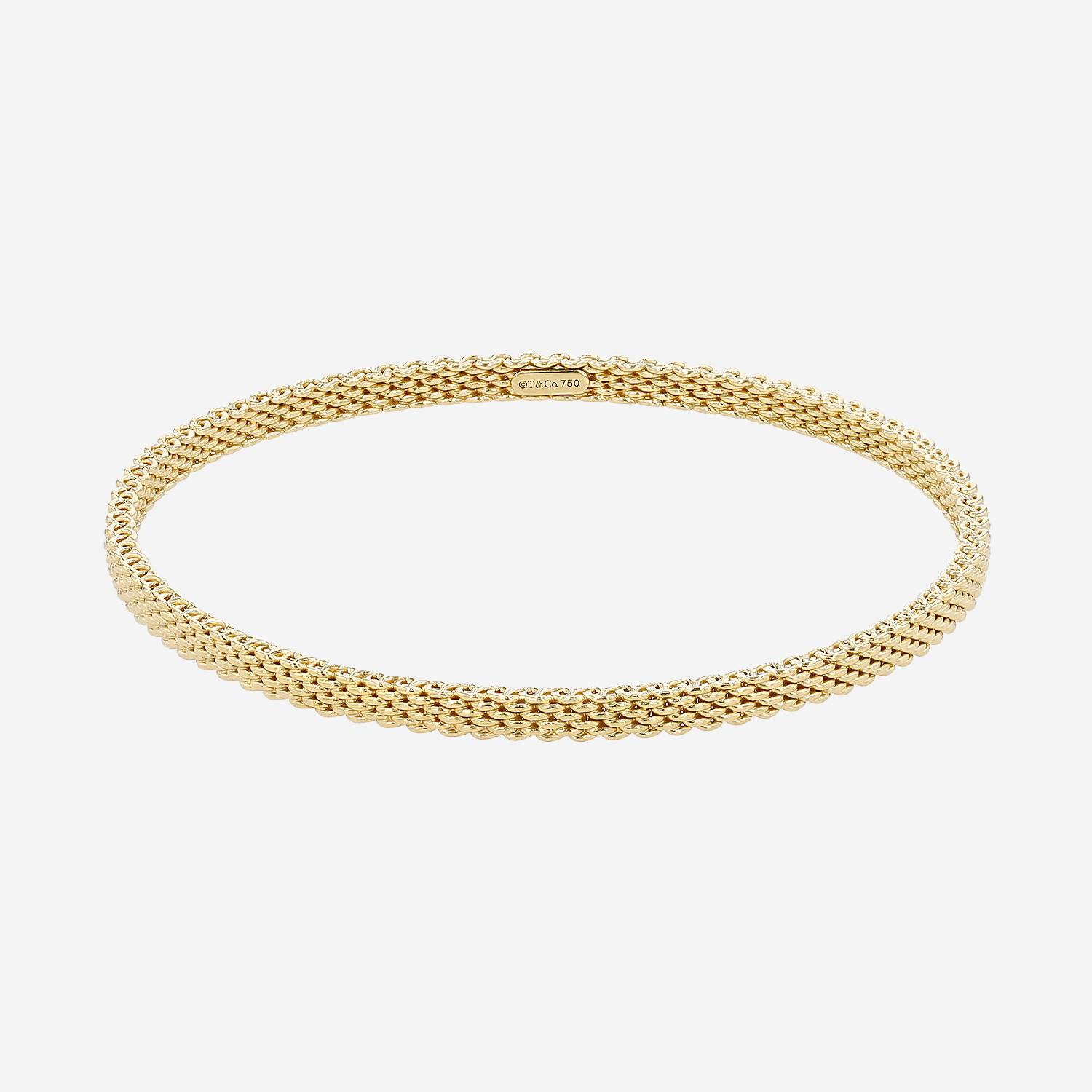 Brazalete redondo rígido Tiffany & Co Somerset de oro amarillo