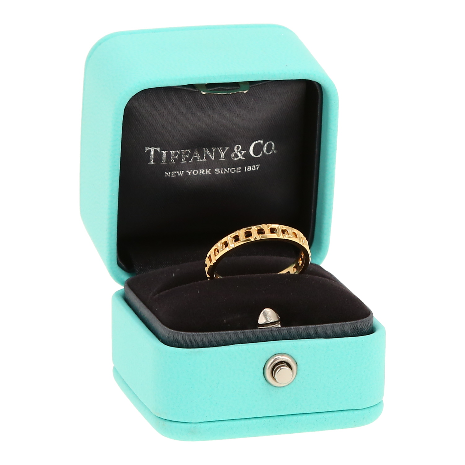 Anello Tiffany & Co Tiffany T True modello piccolo in oro giallo - Detail D2