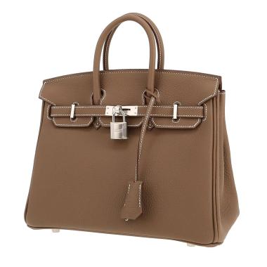 Sac à main Hermès  Birkin 25 cm en cuir togo étoupe