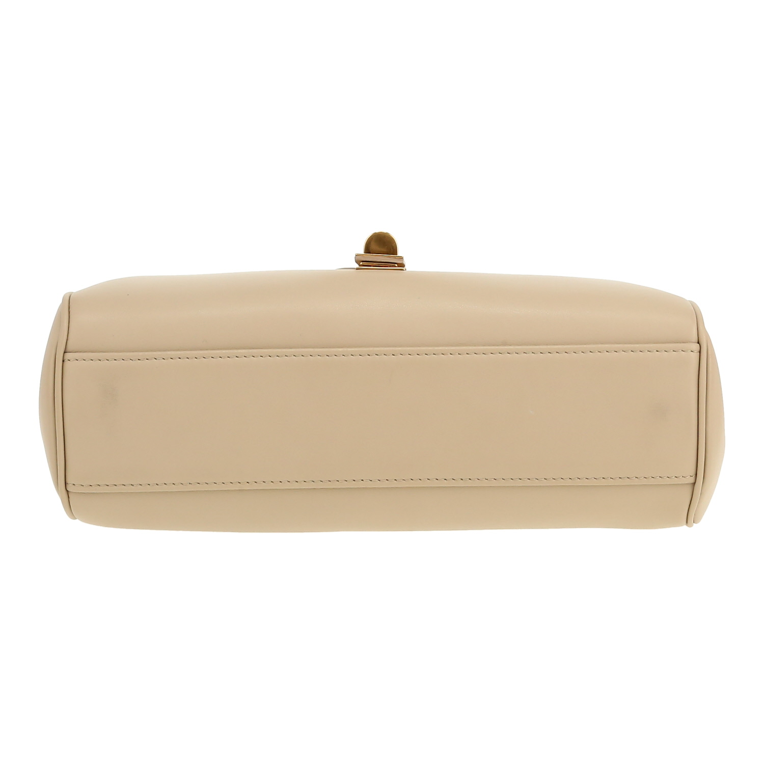 Bolso de mano Celine  Soft Teen en cuero granulado beige - Detail D1