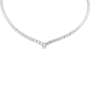 Cartier Lignes Essentielles necklace in platinium and diamonds