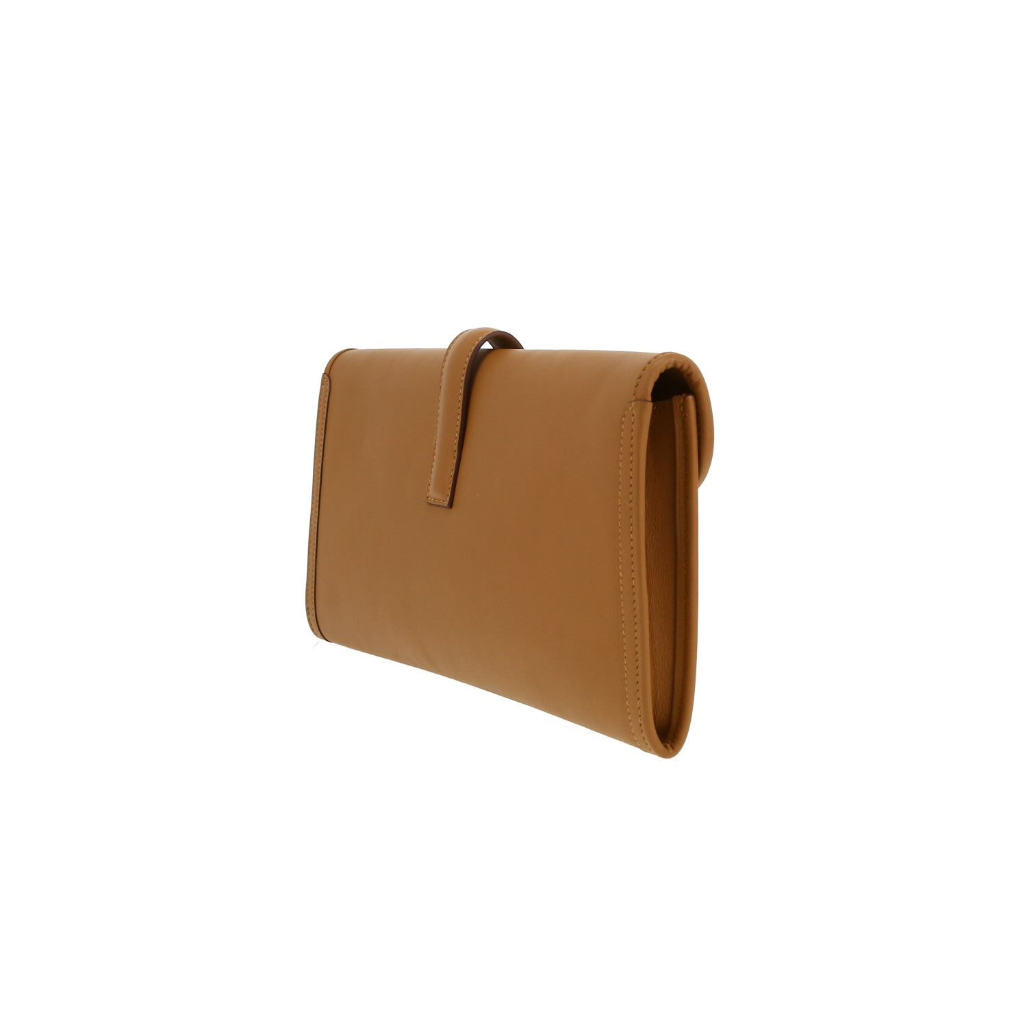 Bolsito de mano Hermès  Jige en cuero swift marrón - Detail D8