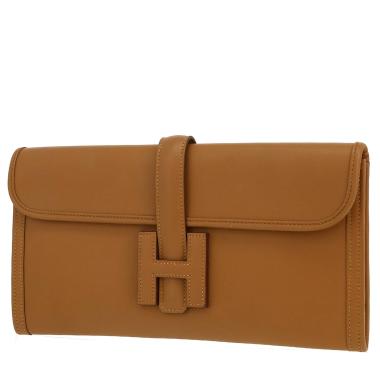 Hermès  Jige pouch  in brown Swift leather