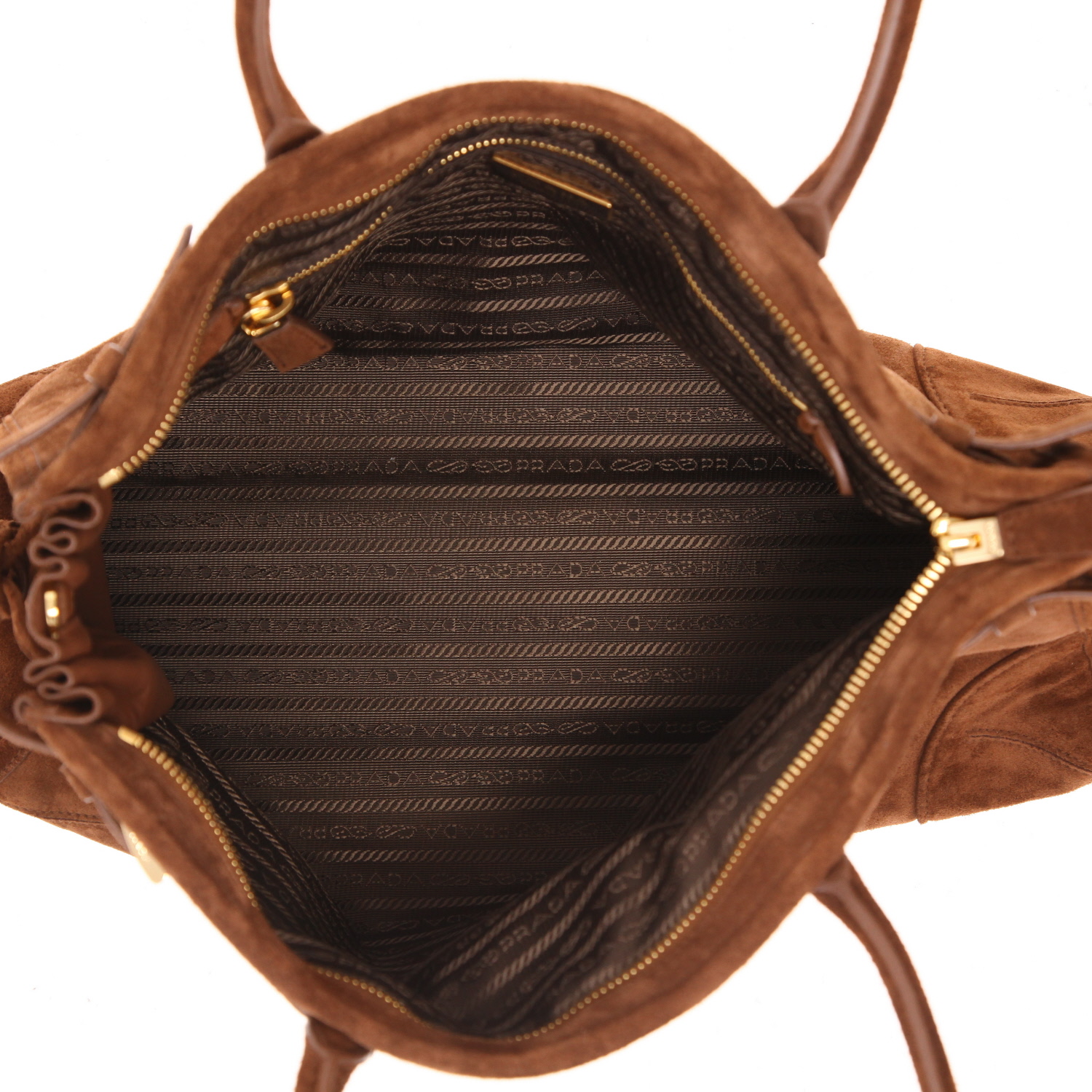 Borsa Prada  Bonnie in pelle di vitello doblis marrone - Detail D3