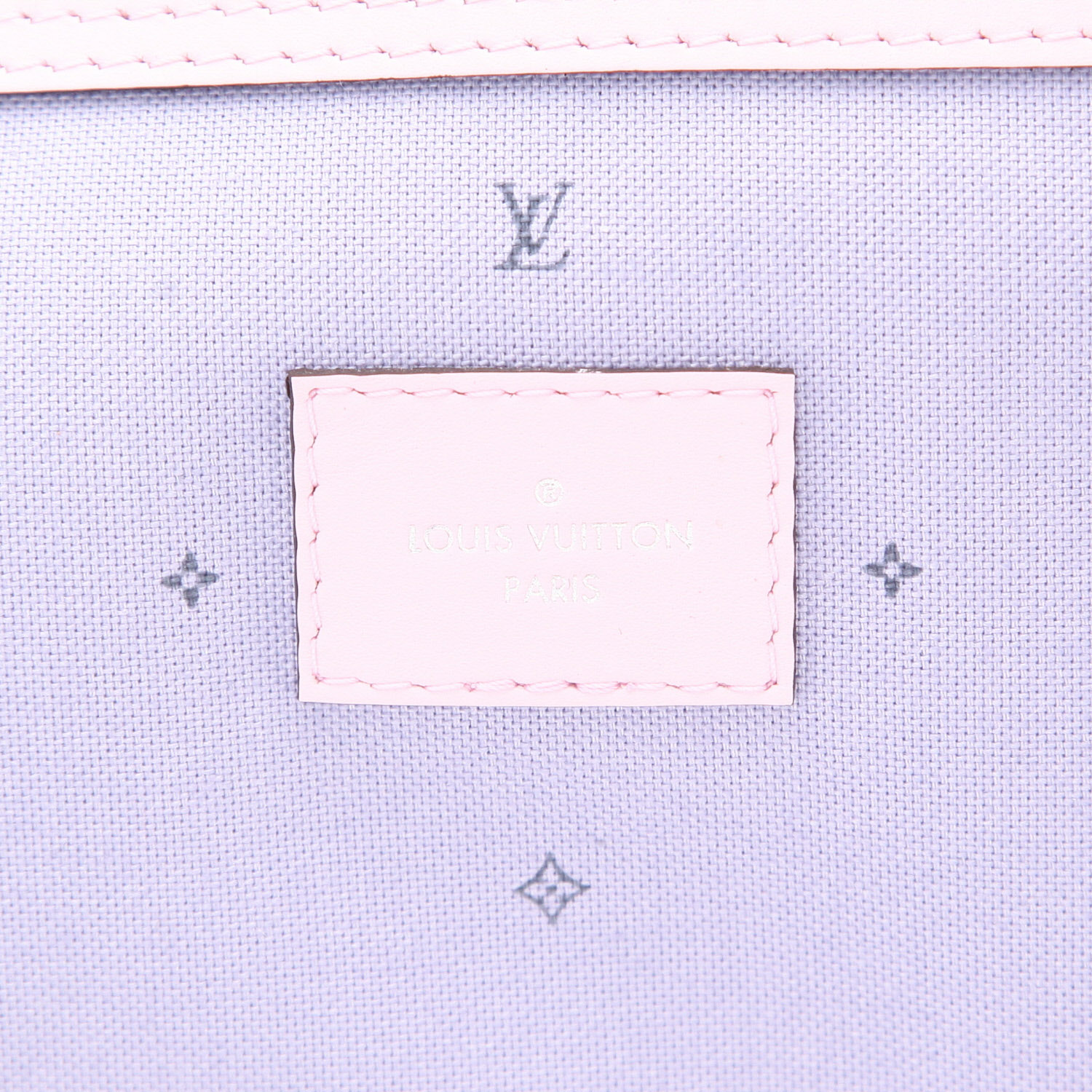 Bolso bandolera Louis Vuitton  Speedy Escale 30 en lona Monogram rosa y azul y cuero rosa - Detail D2