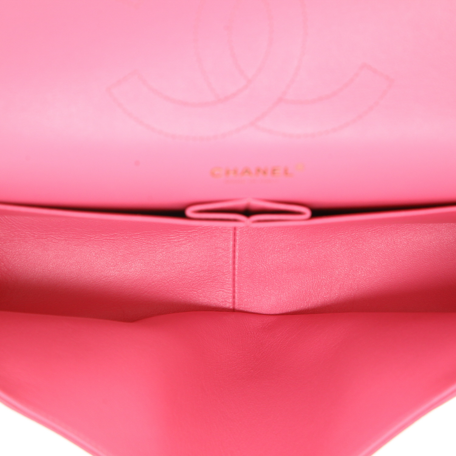 Sac bandoulière Chanel  Timeless Jumbo en cuir grainé matelassé rose - Detail D3