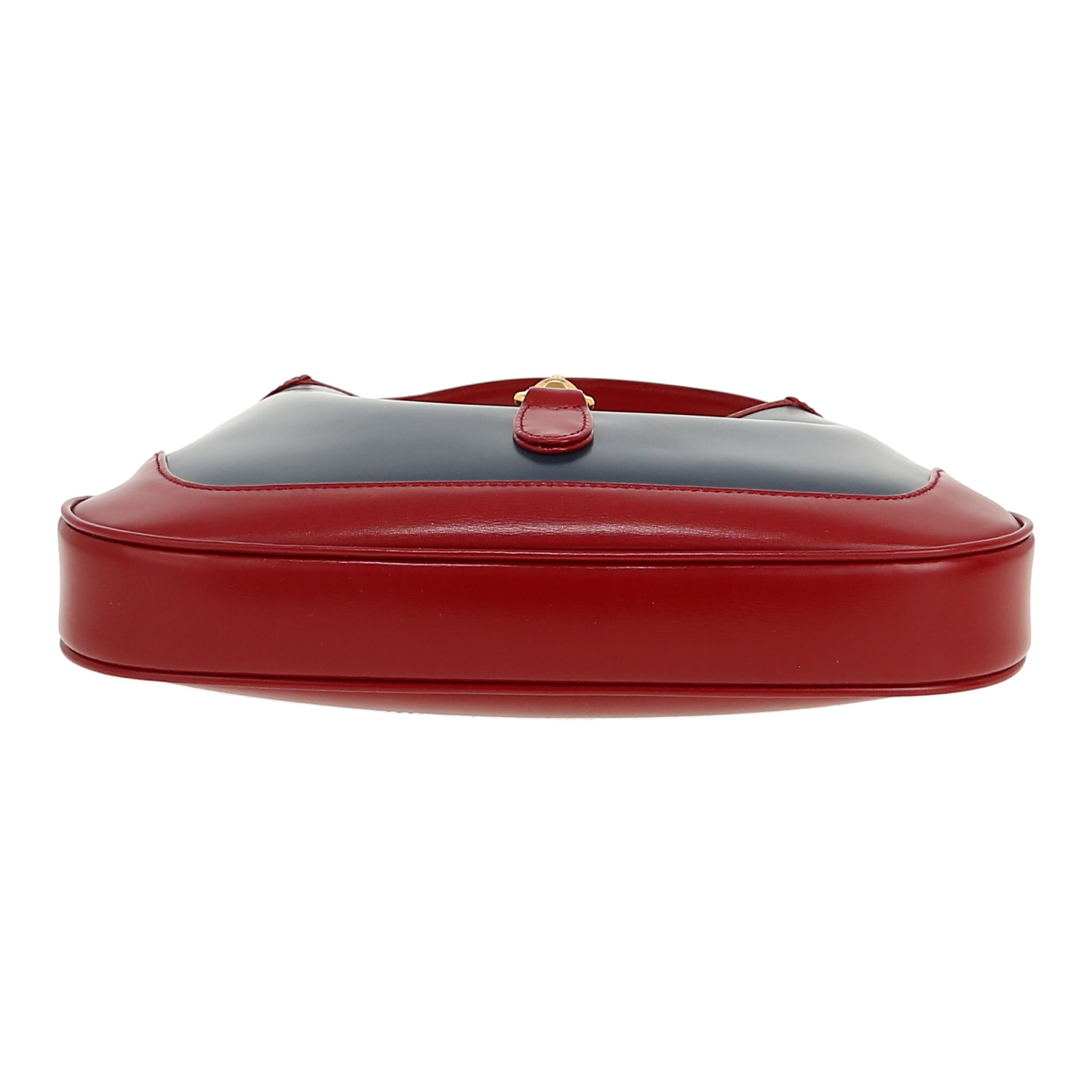 Borsa Gucci  Jackie in pelle blu marino e rossa - Detail D1