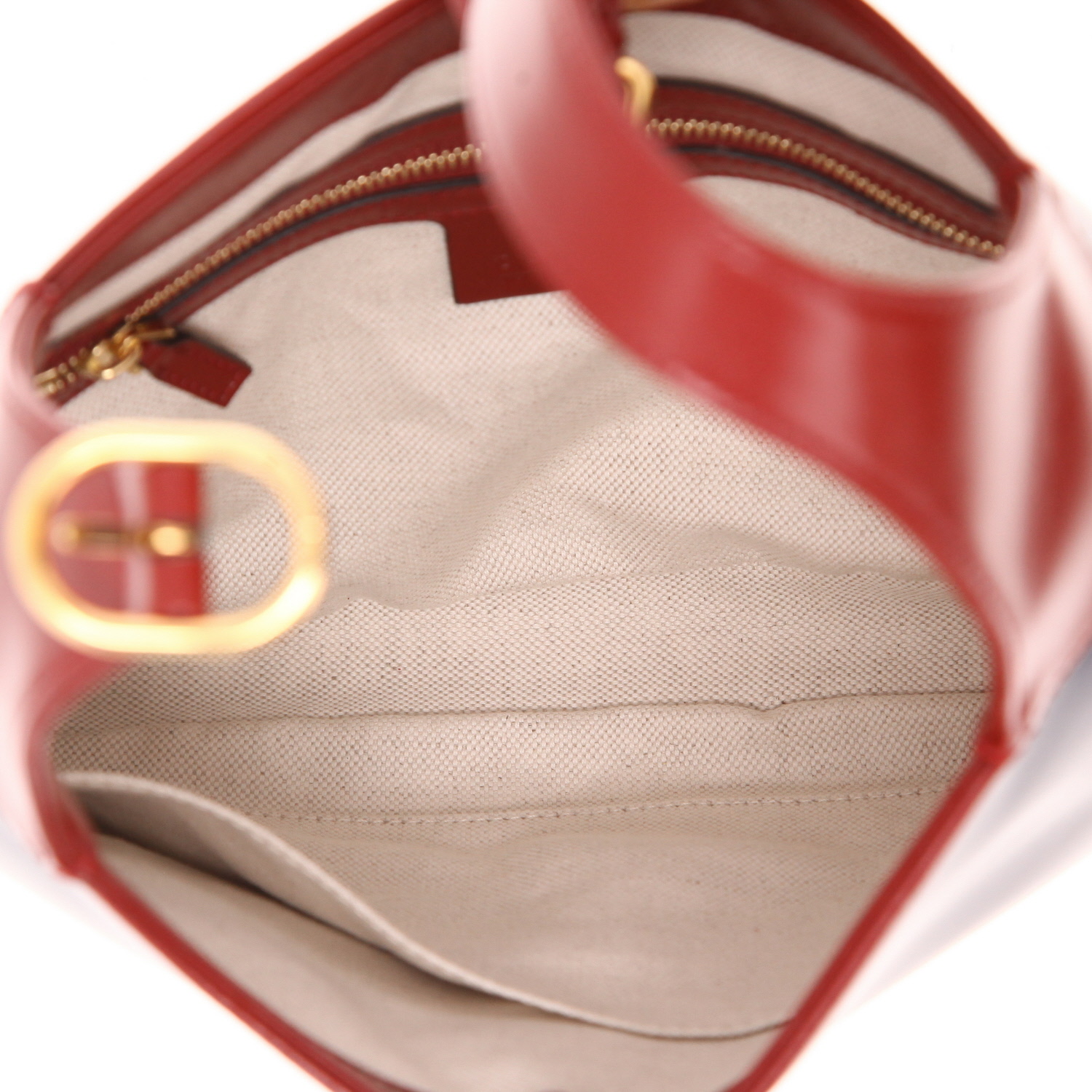Bolso de mano Gucci  Jackie en cuero azul marino y rojo - Detail D3