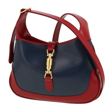 Bolso de mano Gucci  Jackie en cuero azul marino y rojo