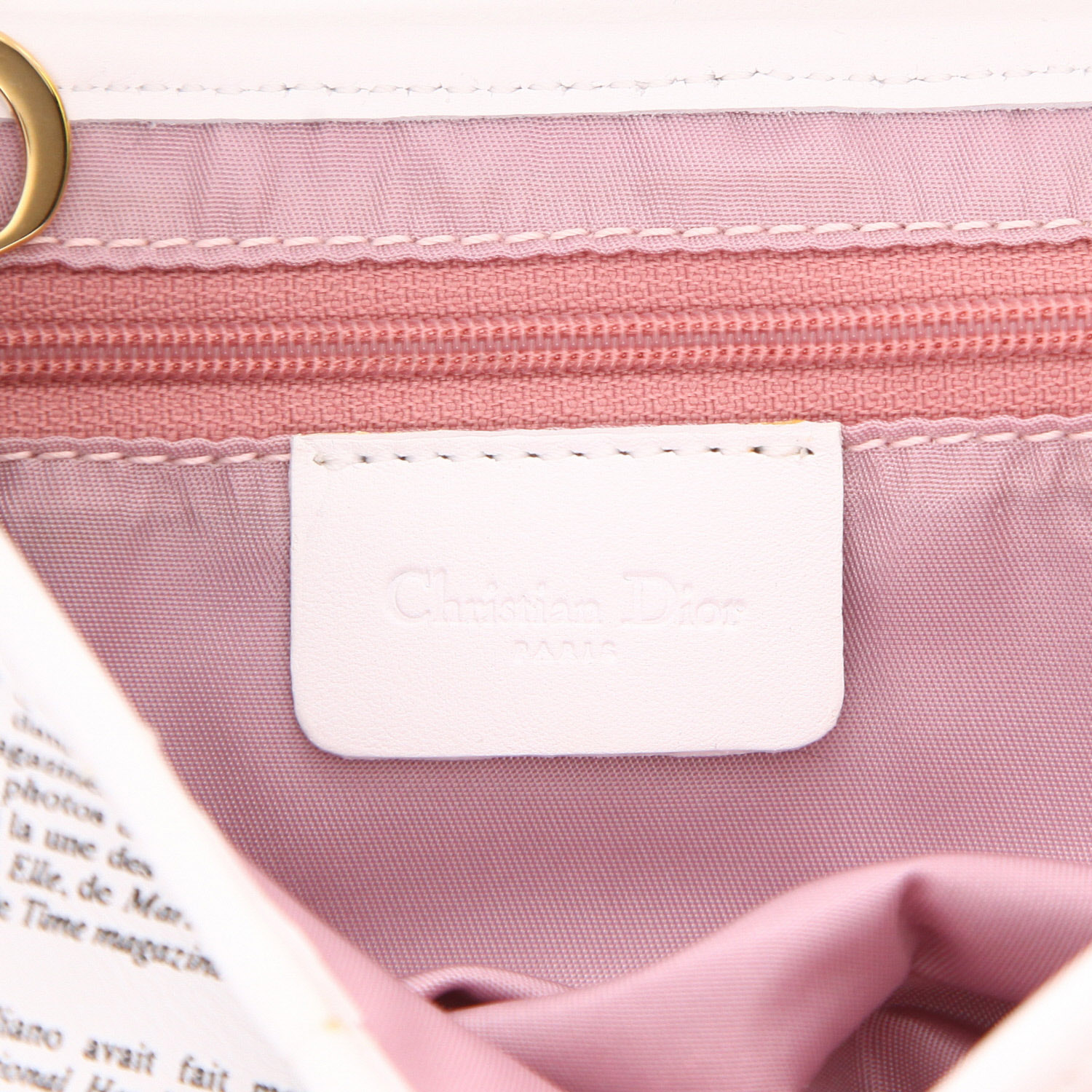 Borsa Dior  Saddle in pelle bianca - Detail D2