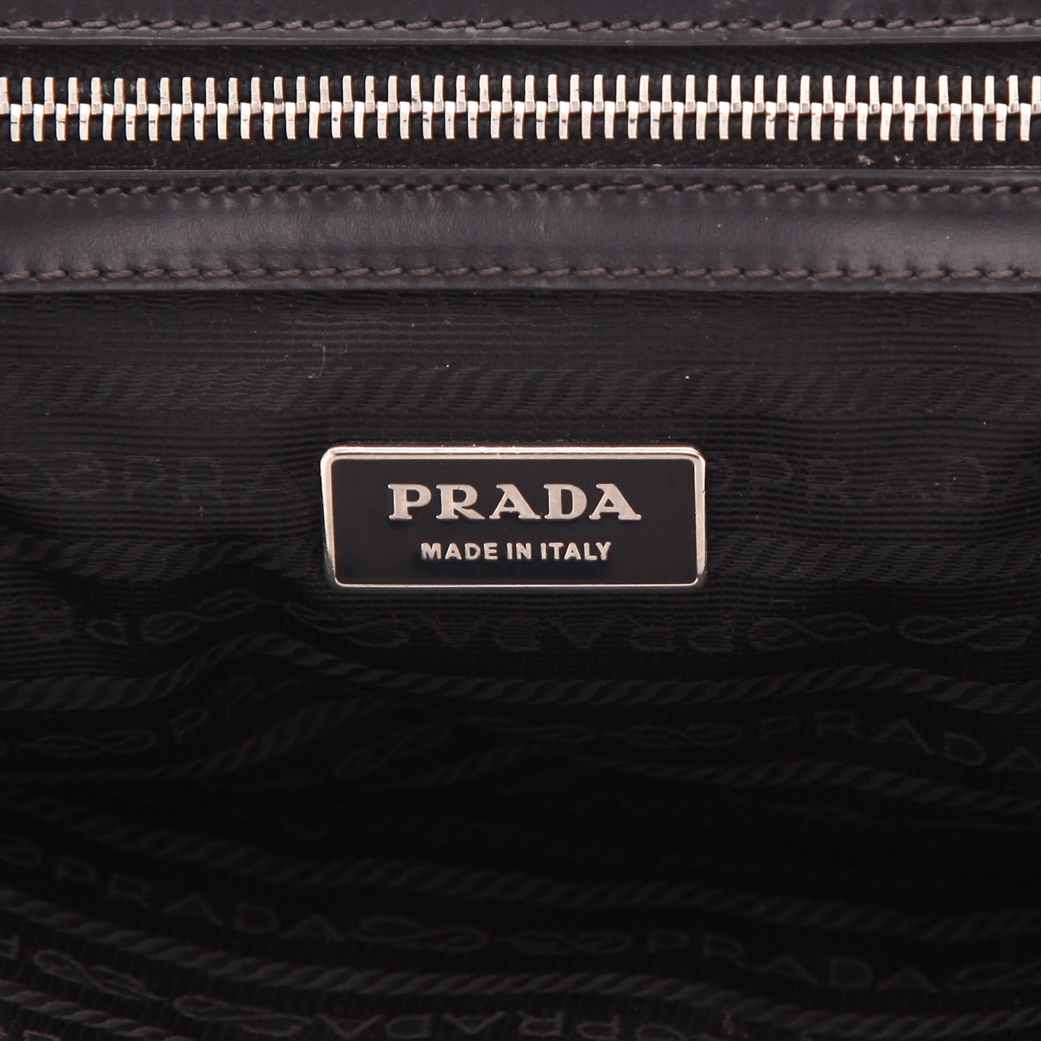 Borsa Prada   in tela nera e pelle nera - Detail D2