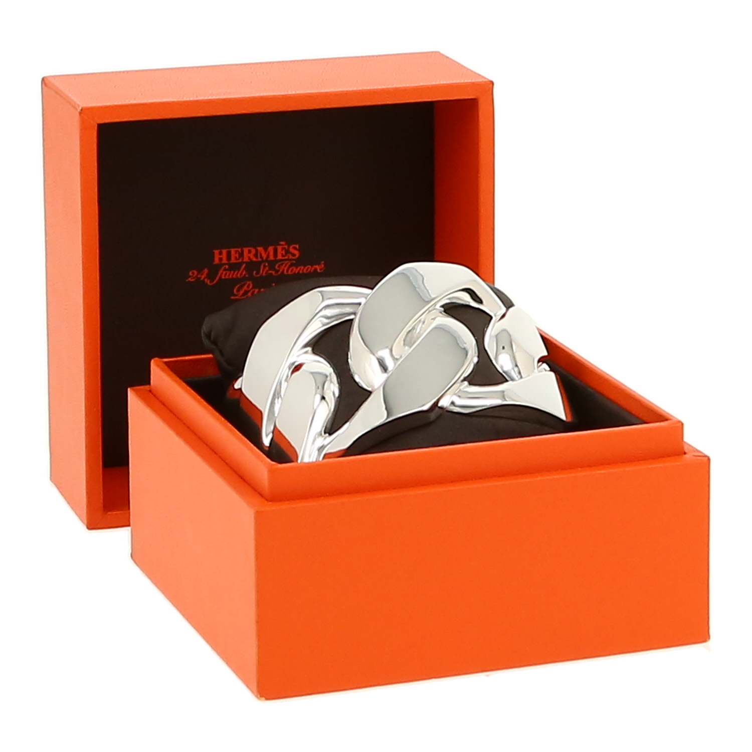 Hermès Capture cuff bracelet in silver