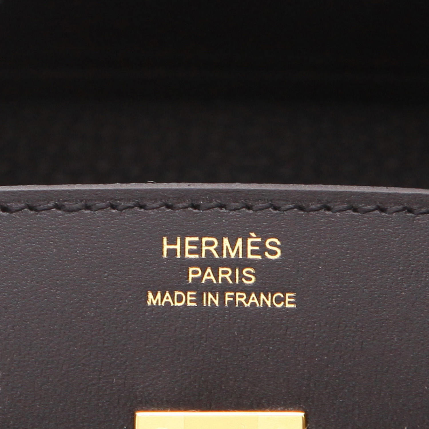 Bolso de mano Hermès  Birkin 25 cm en cuero box negro - Detail D2