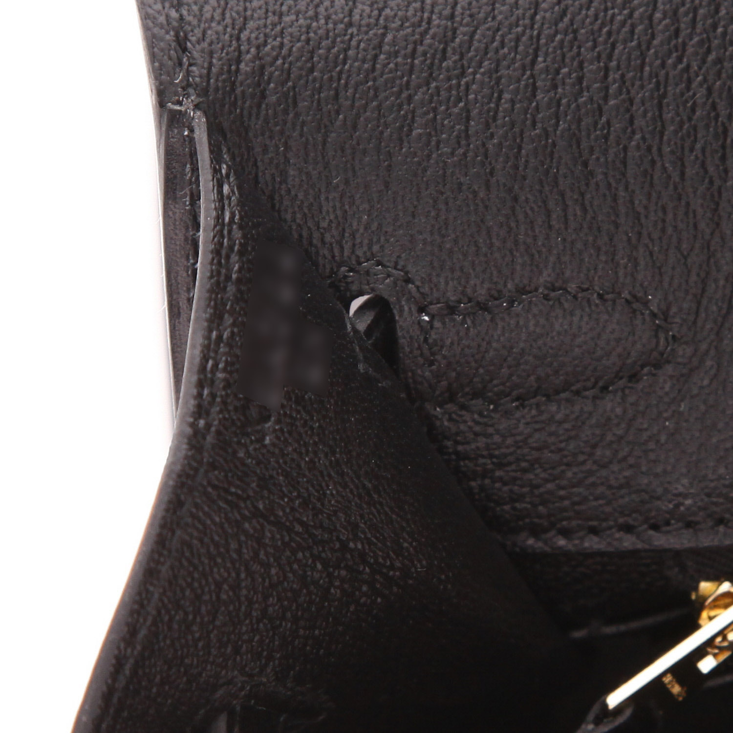 Borsa Hermès  Birkin 25 cm in pelle box nera - Detail D4