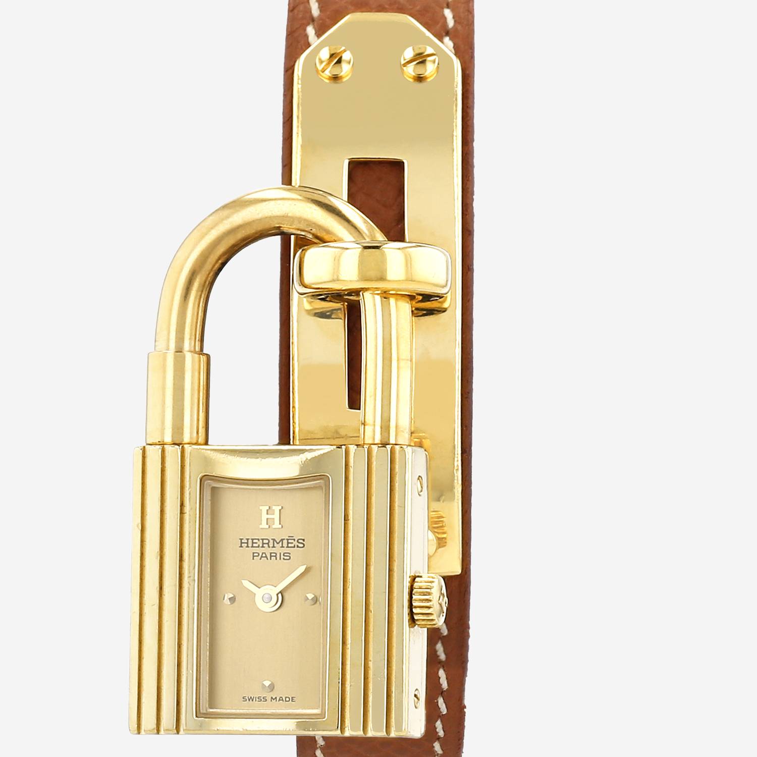 Orologio Hermès Montre Kelly in oro placcato Ref: Hermès - KE1.201  Circa 1999