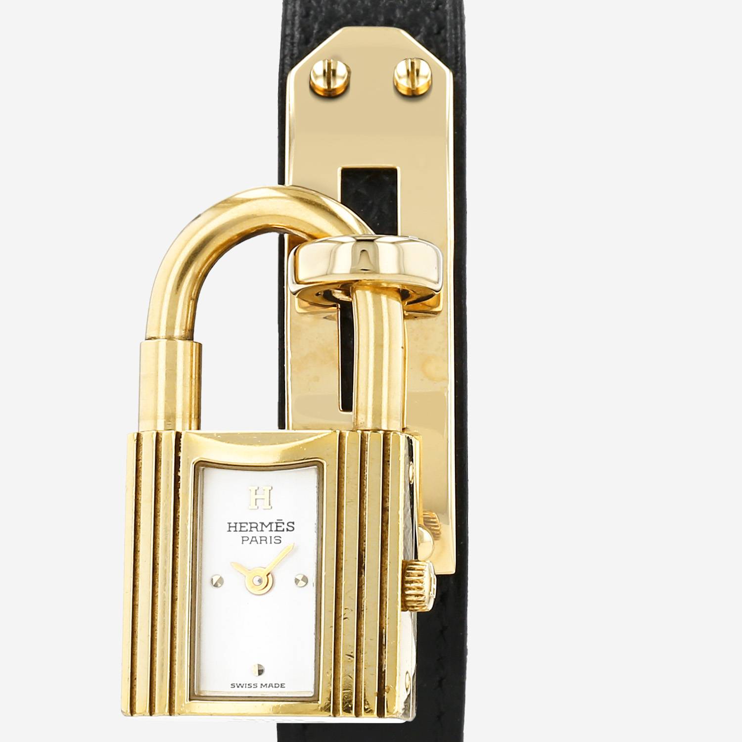Orologio Hermès Montre Kelly in oro placcato Circa 1990