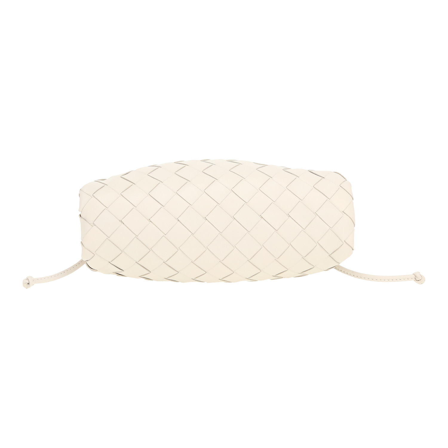 Sac bandoulière Bottega Veneta  Pouch mini  en cuir intrecciato blanc - Detail D1