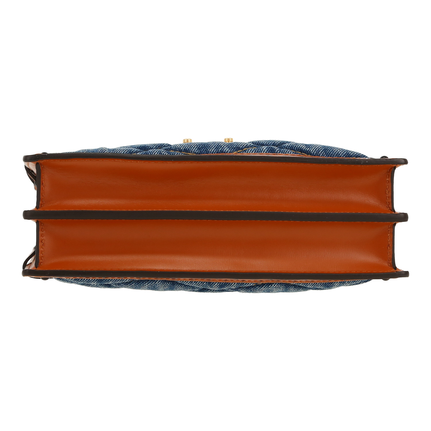 Sac bandoulière Louis Vuitton  Petite Malle en toile denim et cuir marron - Detail D1