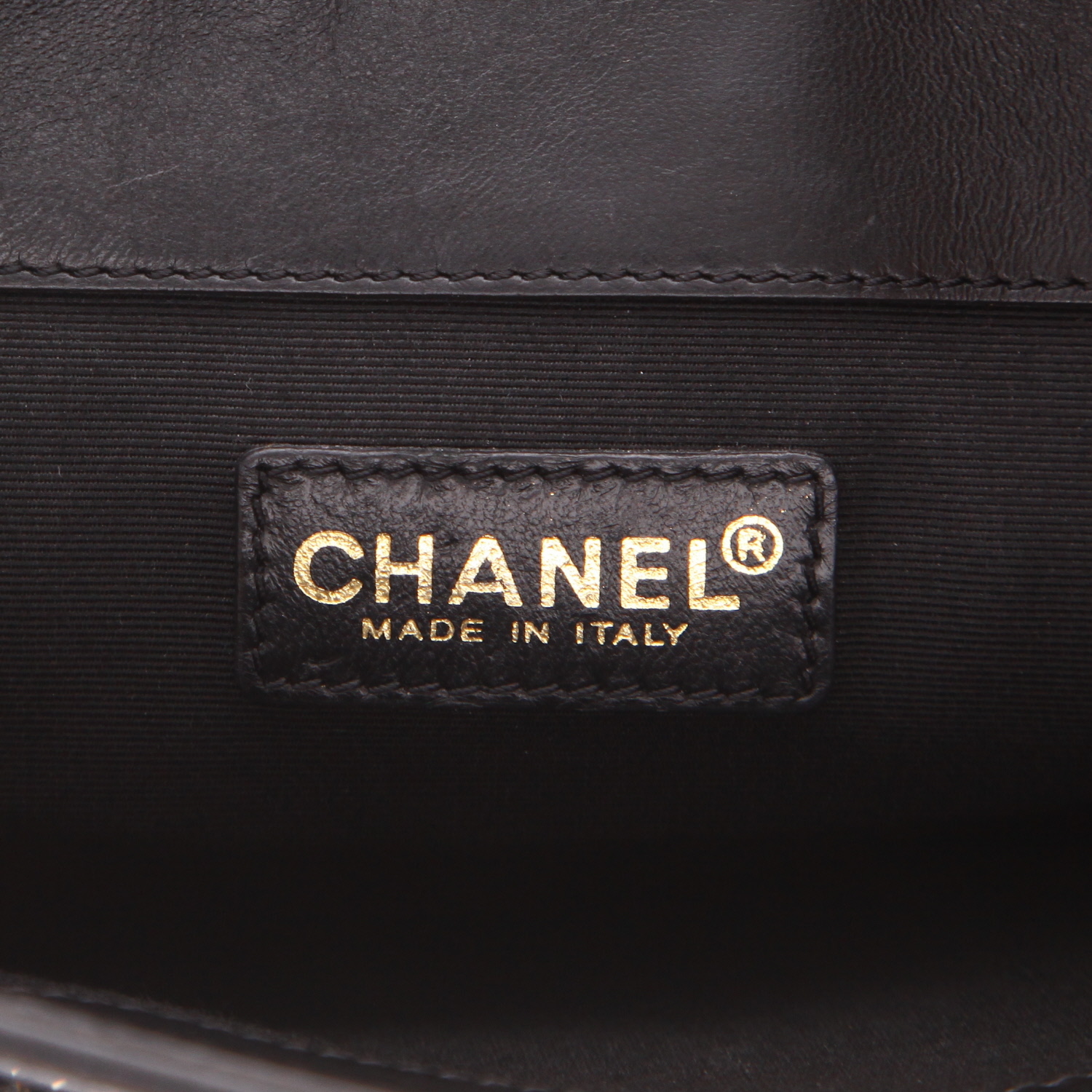 Sac à main Chanel   en toile noire et blanche - Detail D2