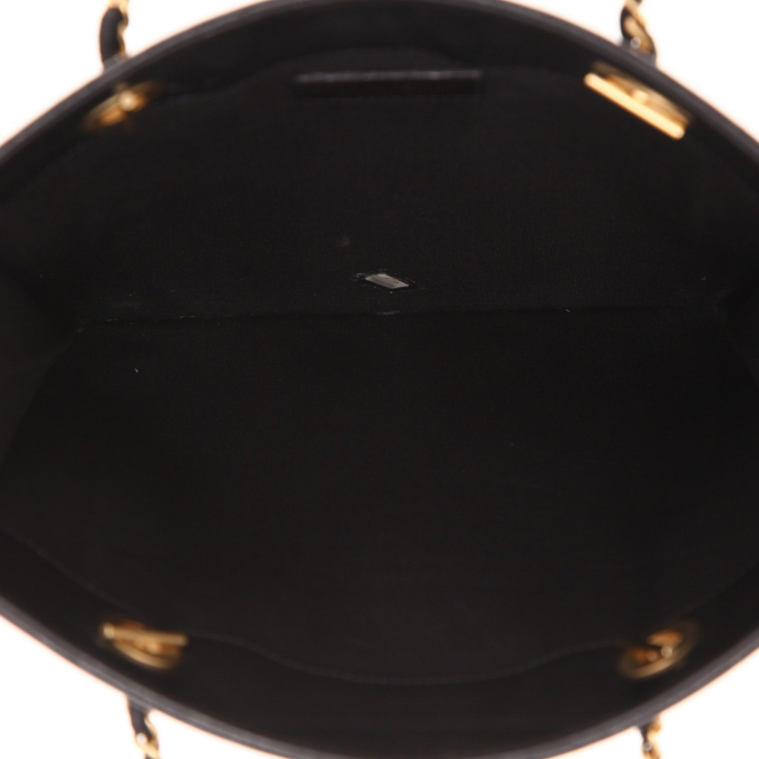 Chanel   handbag  in black and white canvas - Detail D3