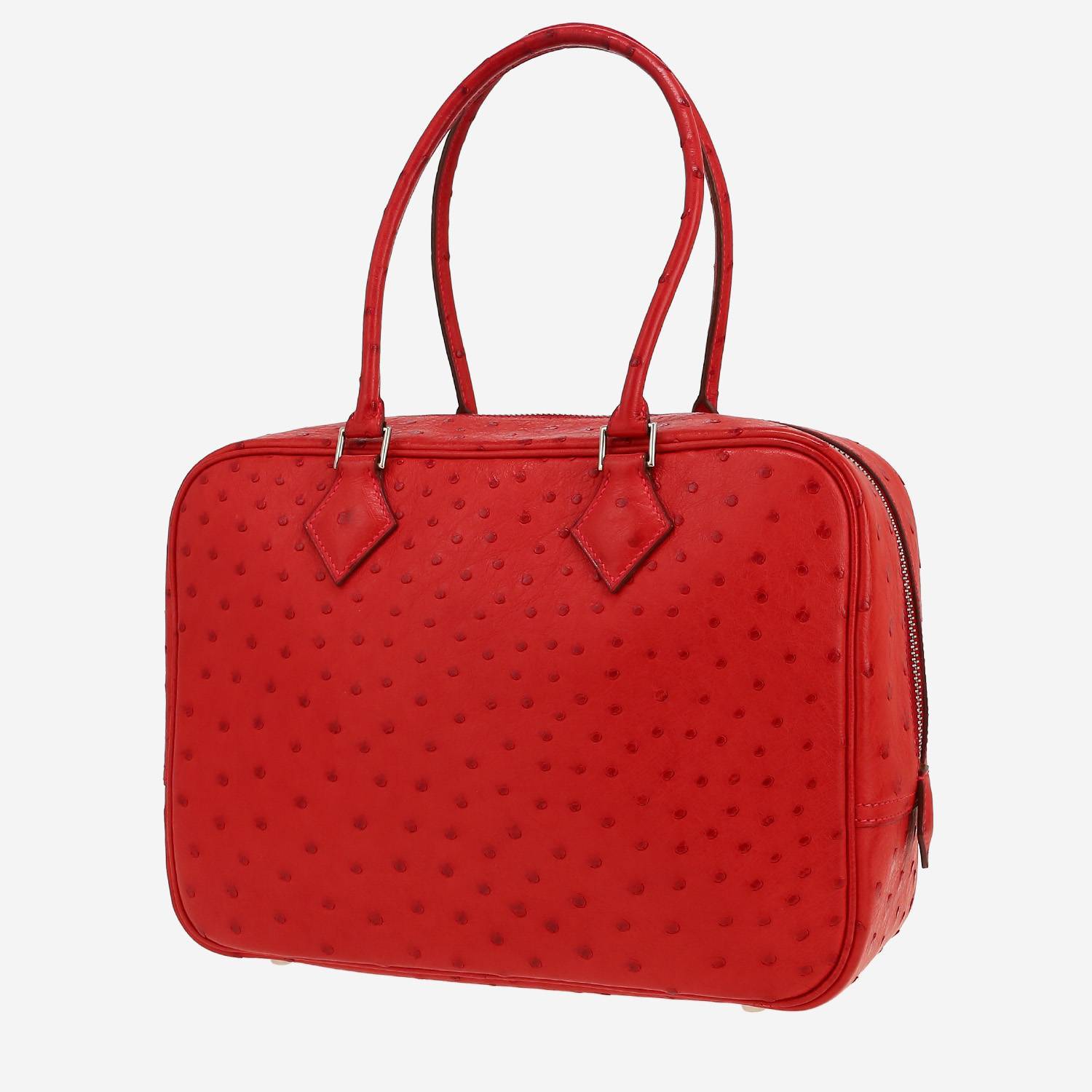 Borsa Hermès  Plume in struzzo rosso Vif