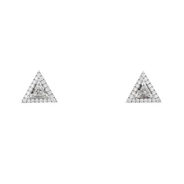 Paire de puces d'oreilles Messika Théa en or blanc et diamants
