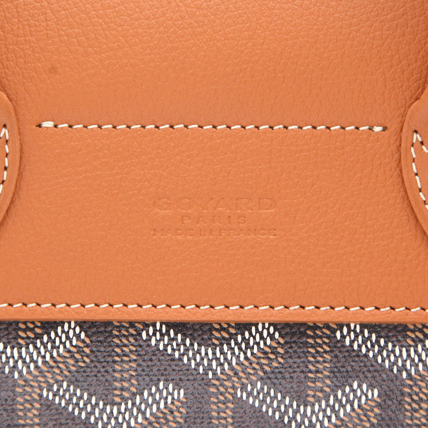 Goyard  Alpin Mini backpack  Goyard canvas  and brown leather - Detail D2