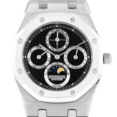 Audemars Piguet Royal Oak Quantième Perpetuel  in stainless steel and platinium Ref: Audpig - 25820SP  Circa 2004