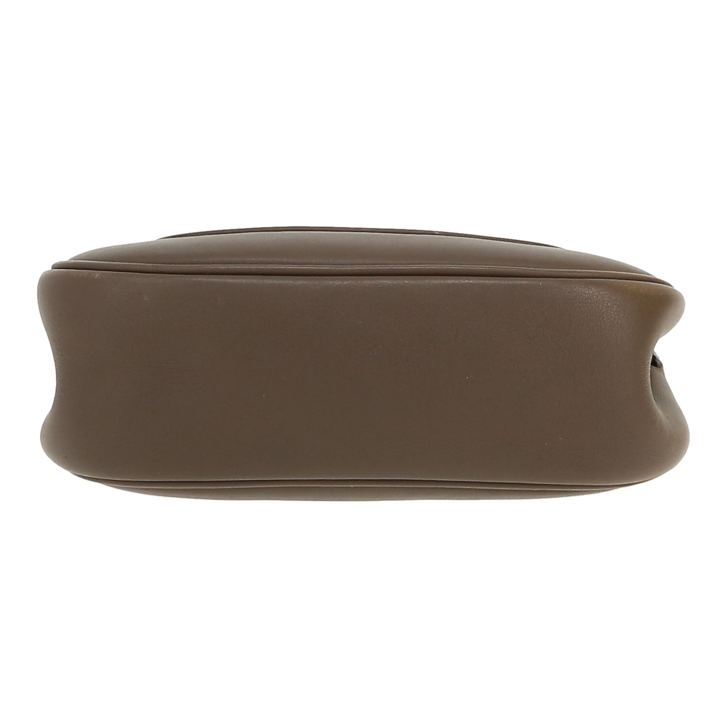 Sac bandoulière Hermès  Berline mini  en cuir Swift gris et veau doblis gris - Detail D1