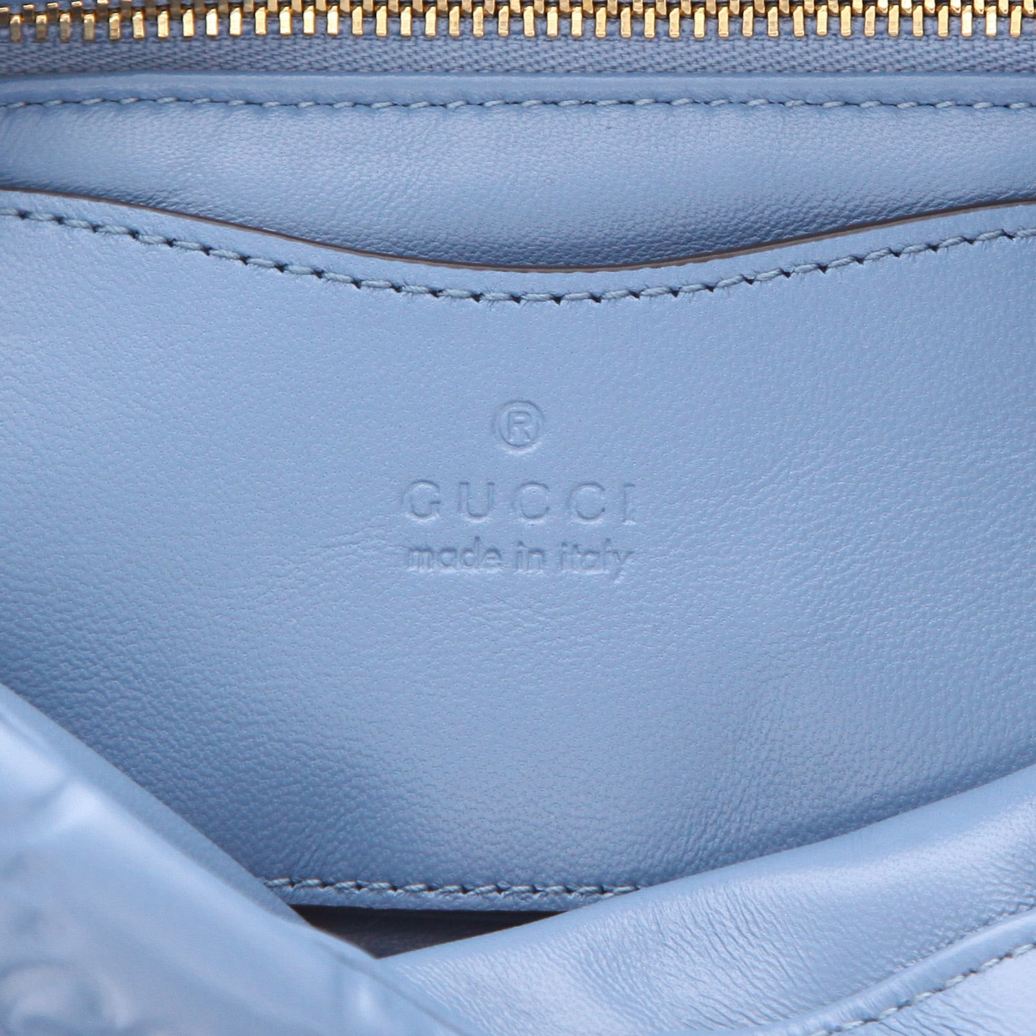 Borsa a tracolla Gucci  GG Milano in pelle blu - Detail D2
