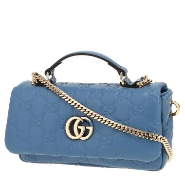 Borsa a tracolla Gucci  GG Milano in pelle blu